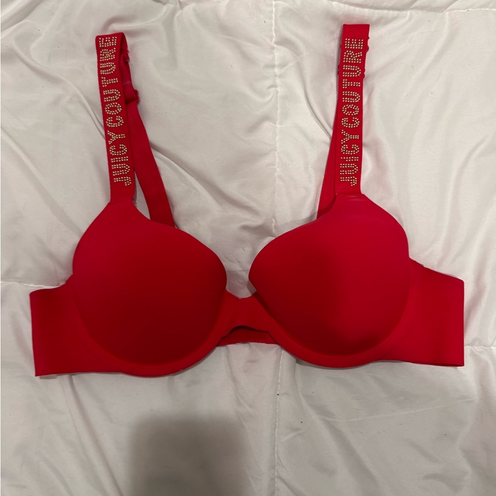 Juicy Couture Red Bra with Embellished Straps